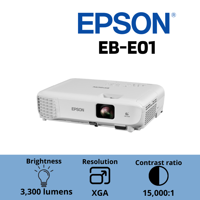 EPSON EB-E01 Projector โปรเจคเตอร์ Epson สว่าง 3,300 lumens